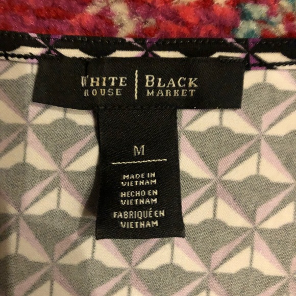 White House Black Market Geometric Sleeveless Blouse - Picture 2 of 4